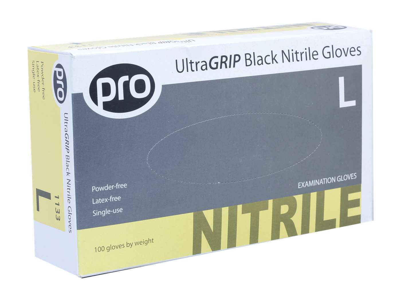 pro ultra grip black nitrile gloves